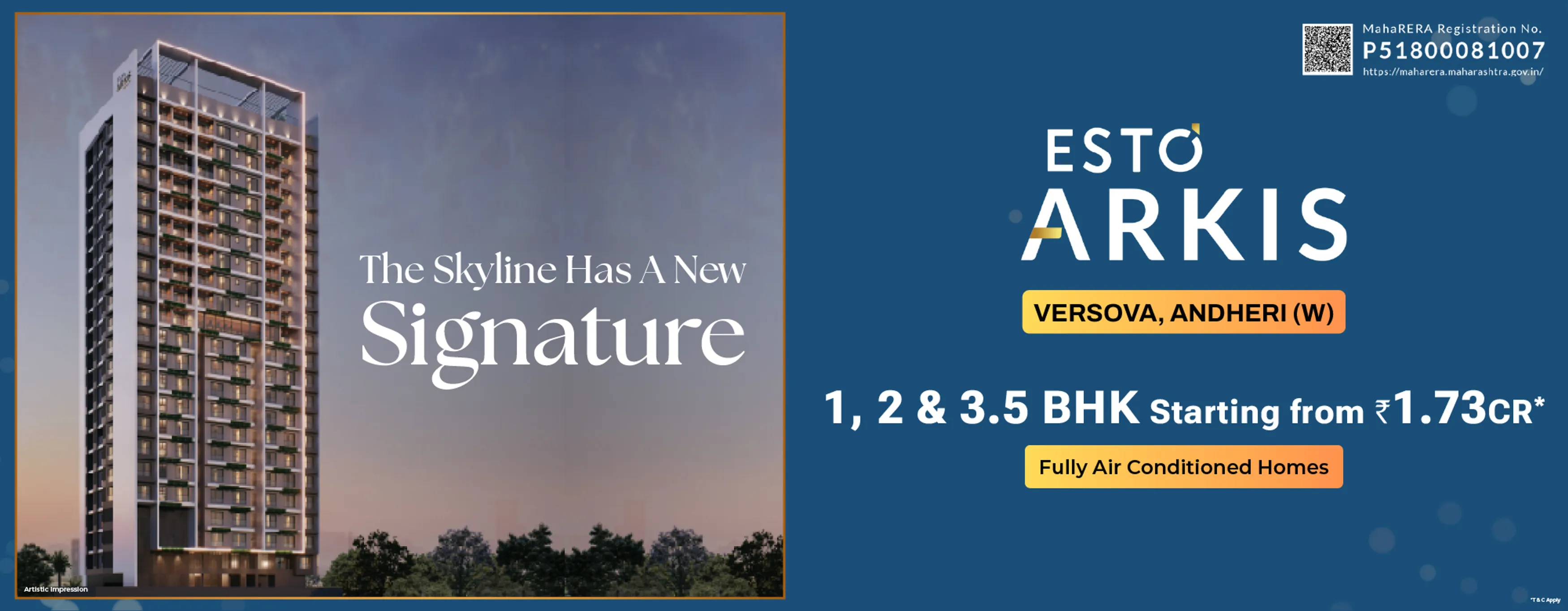 1, 2 & 3 BHK sea view homes in Versova