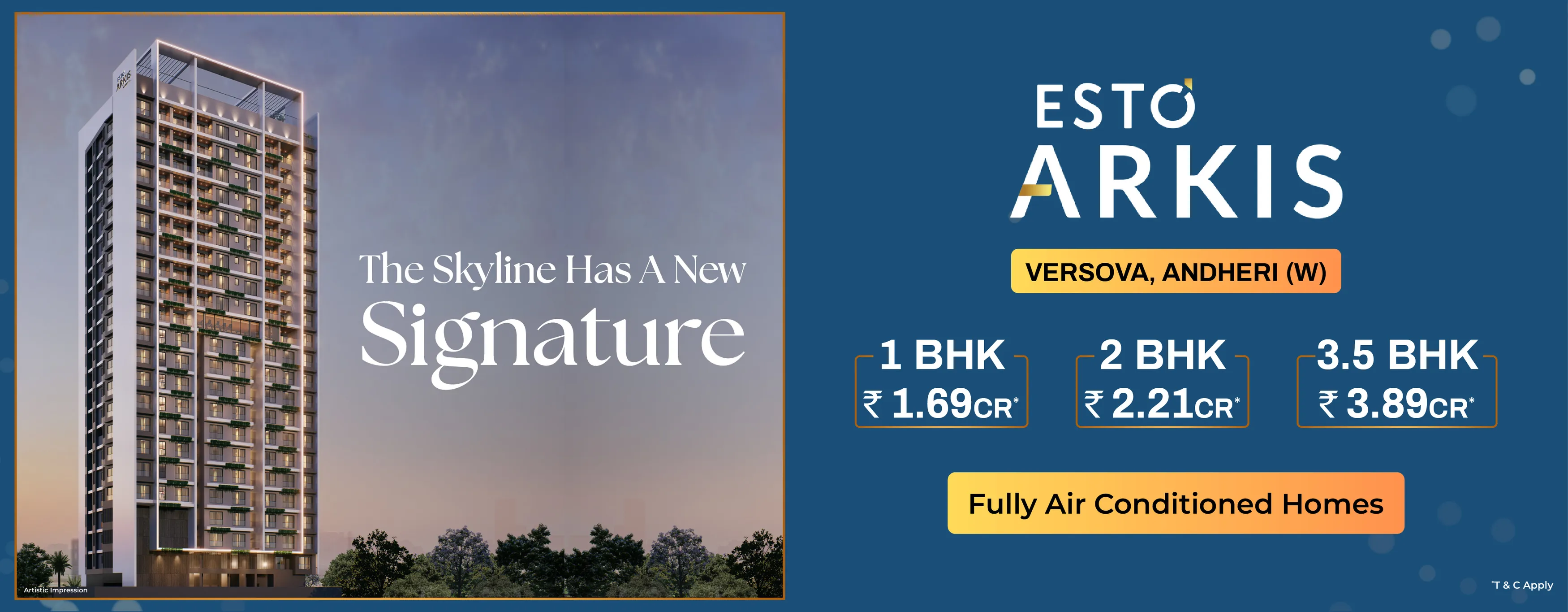 1, 2 & 3 BHK sea view homes in Versova